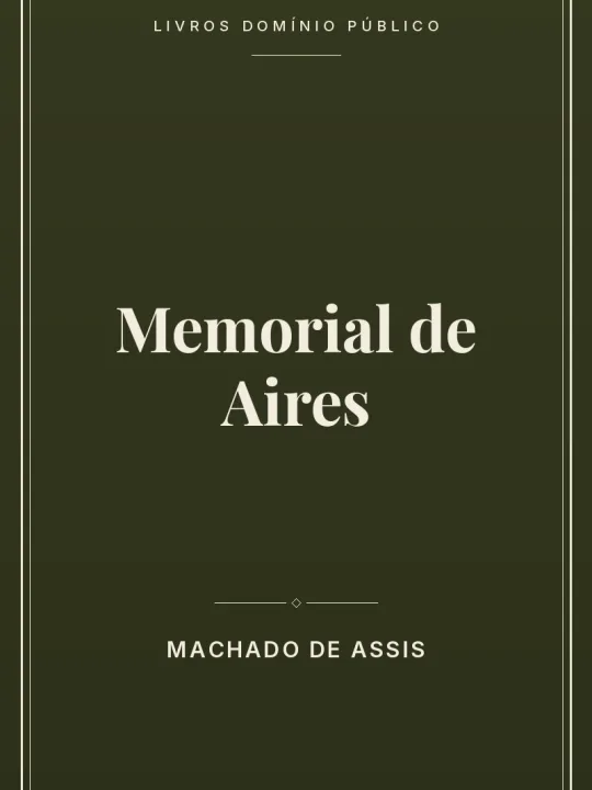 Memorial de Aires 1 Capa do livro Memorial de Aires