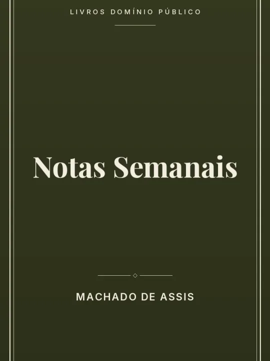 Notas Semanais 1 Capa do livro Notas Semanais