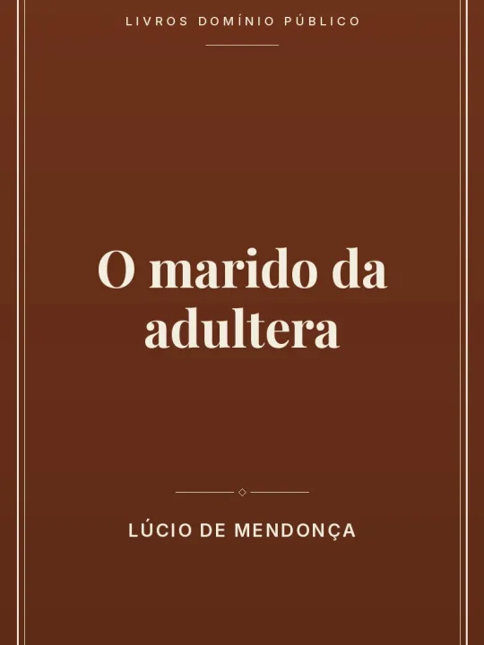 O marido da adultera 1 Capa do livro O marido da adultera