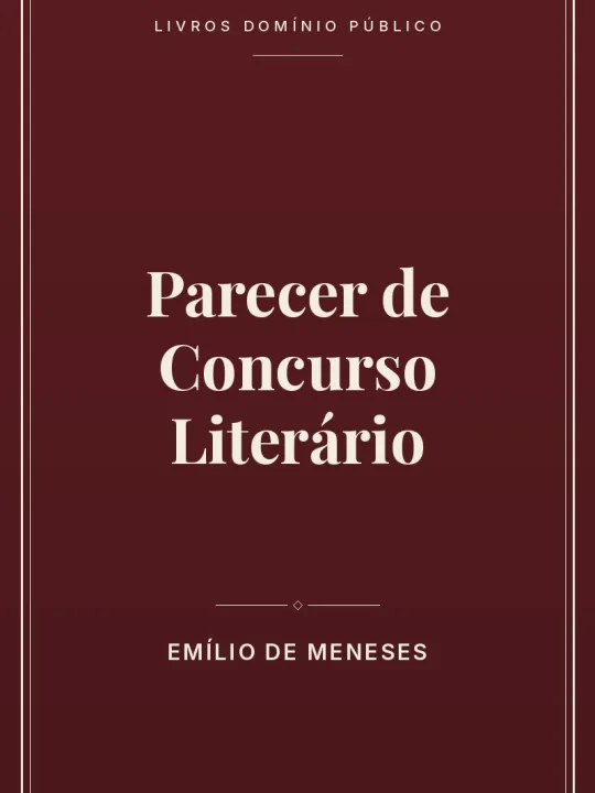 Parecer de Concurso Literário 1 Capa do livro: Parecer de Concurso Literário