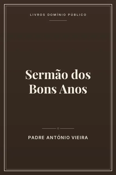 Capa do livro Sermão dos Bons Anos