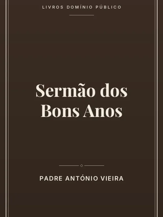 Capa do livro Sermão dos Bons Anos