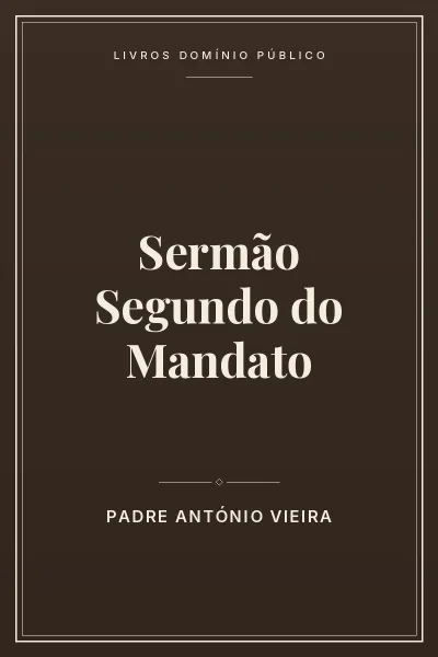 Capa do livro Sermão Segundo do Mandato