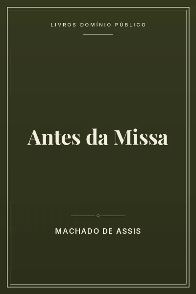 Capa do livro Antes da Missa