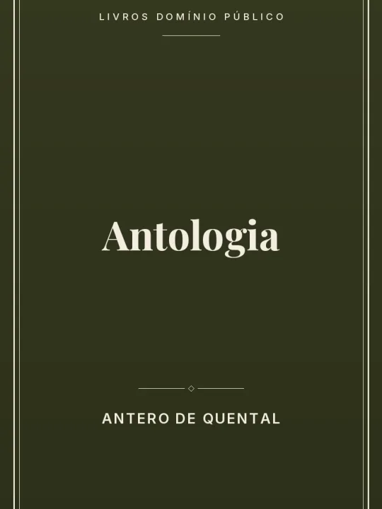 Capa do livro Antologia