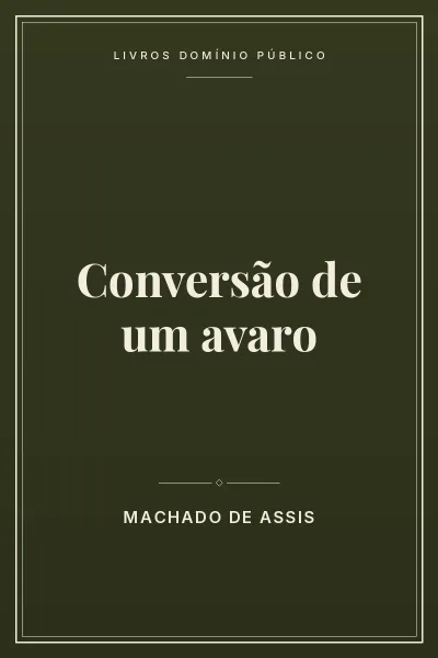 Capa do livro Conversão de um avaro