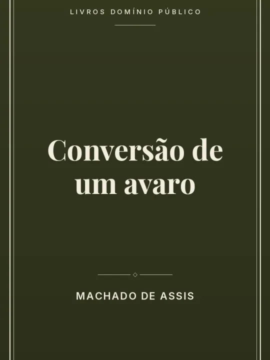 Capa do livro Conversão de um avaro