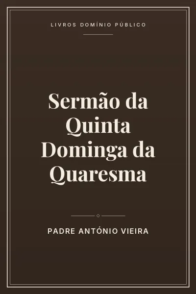 Capa do livro Sermão da Quinta Dominga da Quaresma