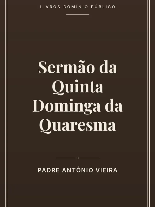 Capa do livro Sermão da Quinta Dominga da Quaresma