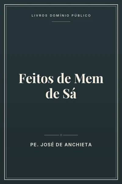 Capa do livro Feitos de Mem de Sá