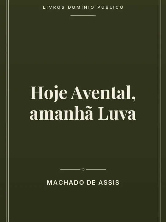 Capa do livro Hoje Avental, amanhã Luva