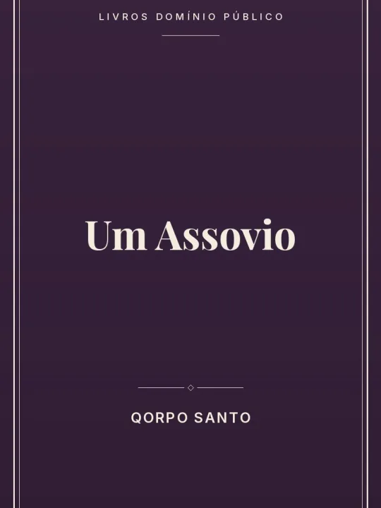 Um Assovio 1 Capa do livro Um Assovio
