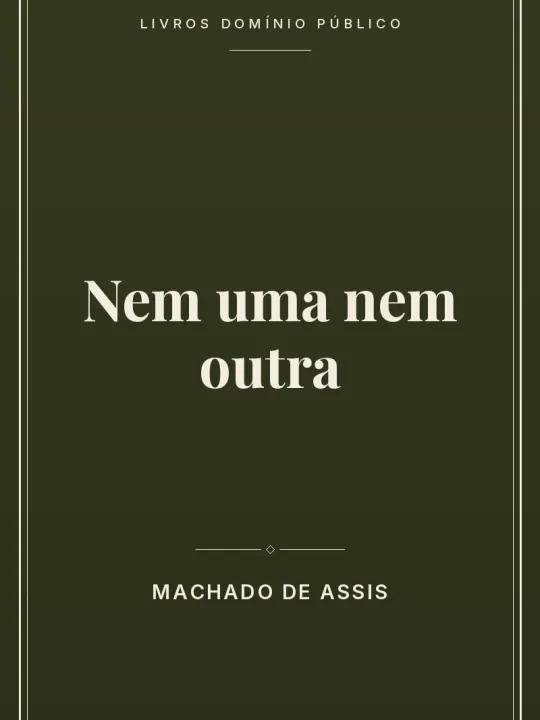Nem uma nem outra 1 Capa do livro Nem uma nem outra