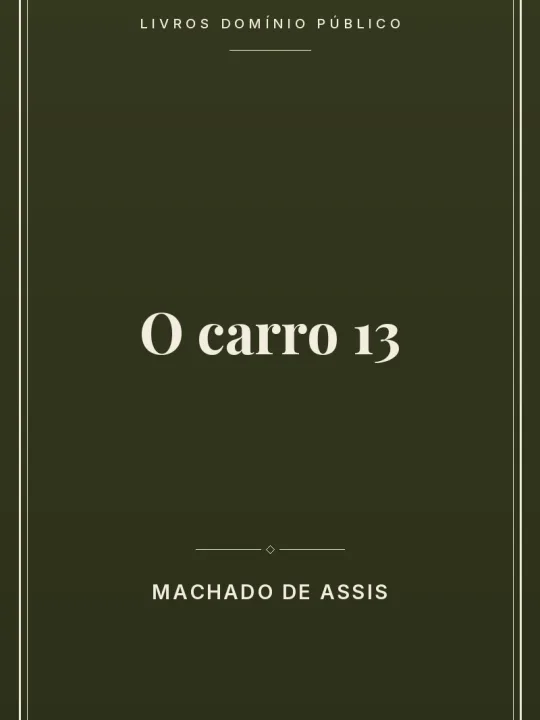 O carro 13 1 Capa do livro O carro 13