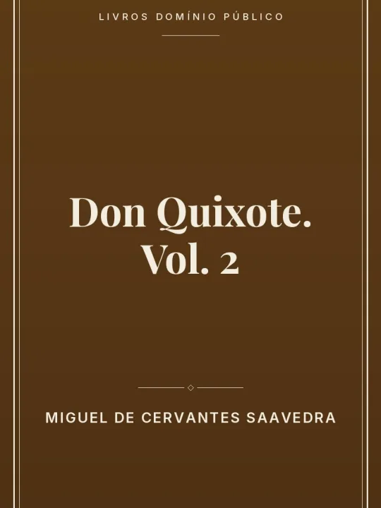 Don Quixote. Vol. 2 1 Capa do livro Don Quixote. Vol. 2