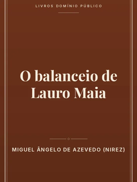 Capa do livro O balanceio de Lauro Maia