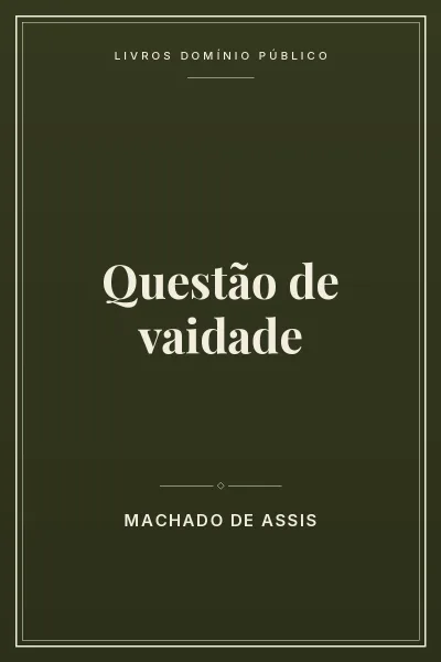 Capa do livro Questão de vaidade