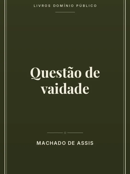 Questão de vaidade 1 Capa do livro Questão de vaidade