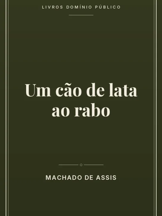 Um cão de lata ao rabo 1 Capa do livro Um cão de lata ao rabo