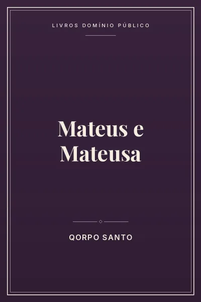 Capa do livro Mateus e Mateusa